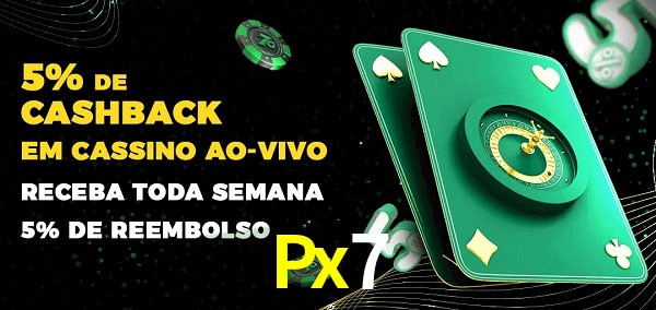 Promoções do cassino ao Vivo Px7